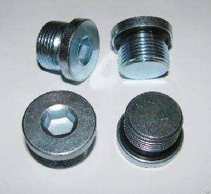 White Zinc Plated Oil Drain Plug