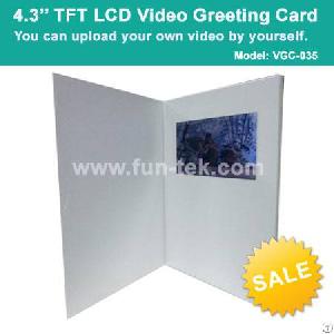 Popular 4.3 Inch Video Greeting Card Advertising Lcd Brochure 256mb For Business Marketing