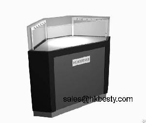 High End Black Jewelry Display Case For With Locks And Led Light