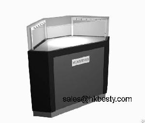 High End Black Jewelry Display Case For With Locks And Led Light