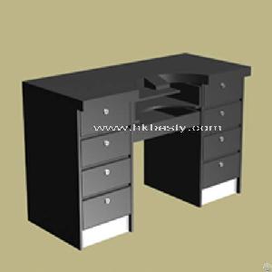 Jewelry Store Worktable Black Matta Finish