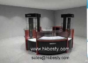 Very Beautiful Jewelry Display Kiosk With Many Style For The Shoppiing Mall