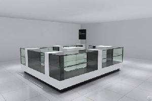 White And Black Kiosk For The Luxury Shopping Mall