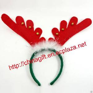 christmas feathers bell antlers head hoops