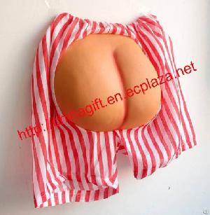 Show Buttocks Trousers Practical Jokes Toys Ass Shorts Halloween Costume Props