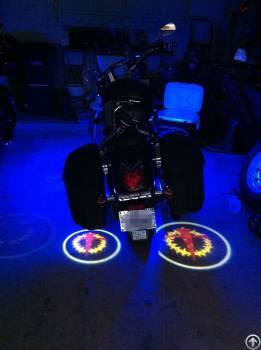 led ghost rider lights motorcycles logo