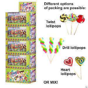 Large Display Stand With Hard Candy Lollipops 60g