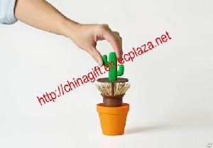 Cactus Toothpick Holder With Storage Pot