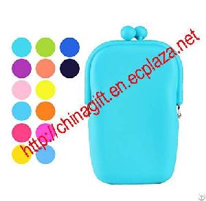 Silicone Coin Purse And Mobile Phone Protecting Bag