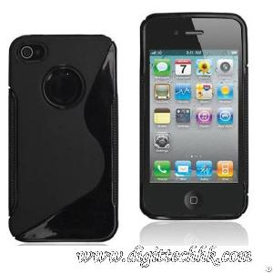 Black Ultra Thin Shape Matte Hard Case Cover For Iphone 4s 4g W / Screen Guard Classics