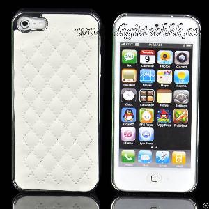 fashion luxury deluxe leather chrome hard slim case cover iphone 5 5g