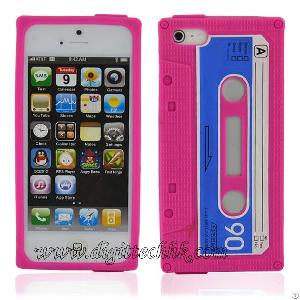 rose tape pattern silicone gel case cover skin protector iphone5