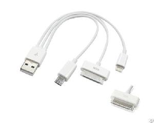 usb lightning 8 pin apple 30pin samsung micro 4 1 charging cable