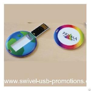 wholesale circle usb card tag 4gb 8gb 16gb 32gb logo imprinted