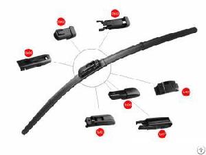 Xiamen Factory Of Car Accessories Curve Windshield Wiper With 7 Adapters