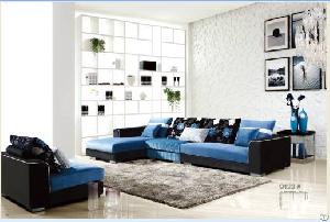 l shape cloth sofa 9133 f001