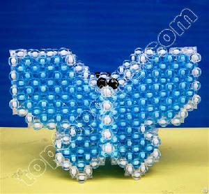 acrylic beaded butterfly penholder