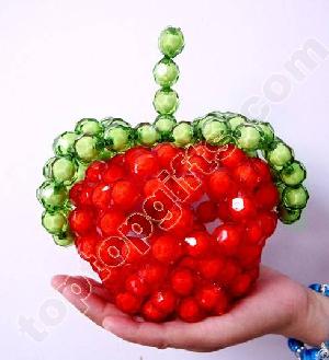 plastic beaded apple christmas decoration