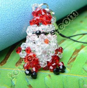 Crystal Beaded Santa Claus Charm