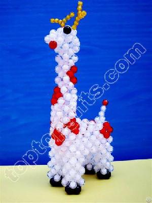 diy acrylic beaded giraffe plastic bead animal figurine