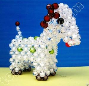 diy acrylic beaded goat plastic animal decoration