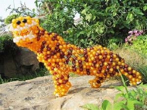 Diy Acrylic Beaded Tiger Decoration Lucky Animal Figurine