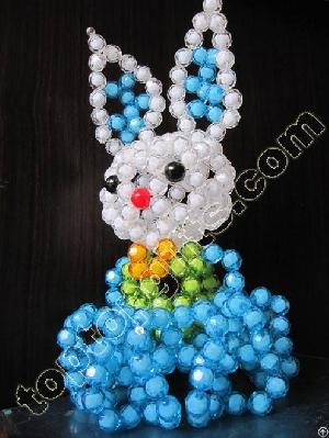 Diy Plastic Beaded Bunny Decoration