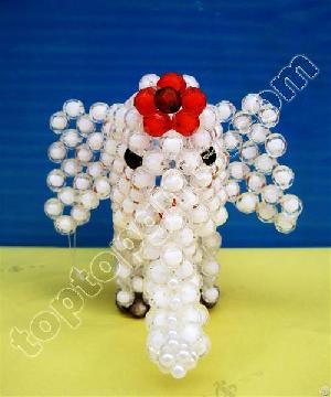 handmade acrylic beaded elephant plastic beads animal decoration