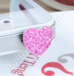 Heart Resin Iphone 4 Dust Plug Phone Accessories