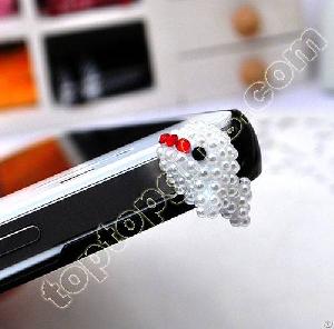 Pearl Dolphin Dust Plug For Iphone4s