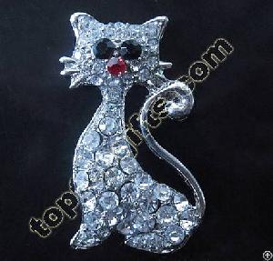 Rhinestone Cat Cabochon Purfume Bottle Decoration