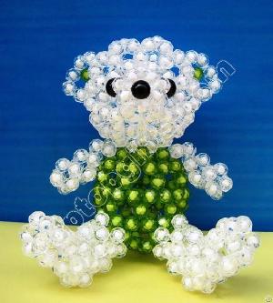 plastic beaded teddy bear acrylic beads animal decoration