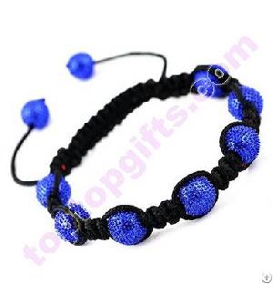 Zinc Alloy Disco Shamballa Bracelet