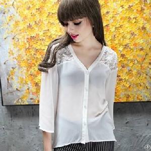 Stylish Style White Sheer Blouse