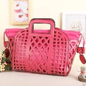 Western Style Hollow Out Rose Handbag