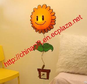 Sunflower Wallpaper Wall Lamp