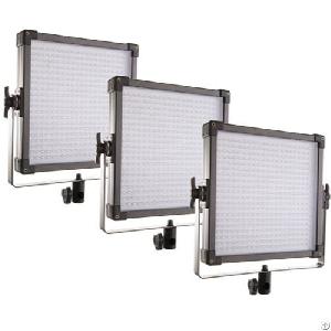 K4000 Bi-color Led Studio Panel 3-light Kit For Photo And Video Lighting