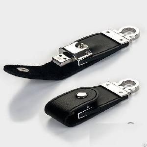 Keychain Leather Usb Sticks As Business Gifts For Brand Promotions