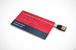 Slide Usb Card Metal Flash Drive With Full Color Printing