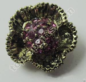 2013 Fashion Flower Rhinestone Button