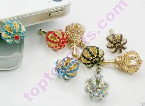 Crown Rhinestone Iphone Dust Plug