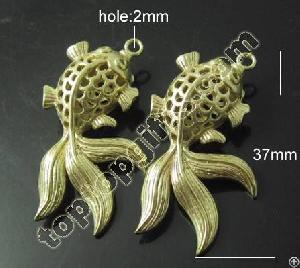 Metal Goldfish Pendant Animal Jewelry Accessories