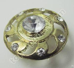 Plain Round Rhinestone Button