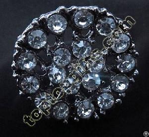 Round Rhinestone Button Fashion Garment Accessories