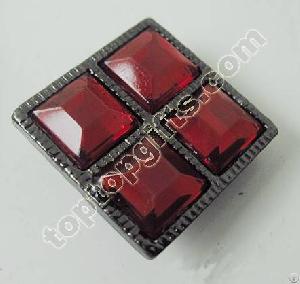 Square Rhinestone Button Garment Accessories