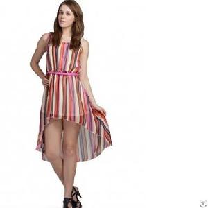 Colorful Style Irregular Lap Long Dresses