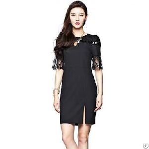 Elegant Style Lace Dresses For Women Black