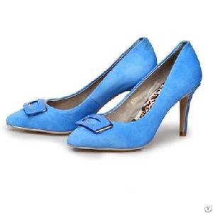 western light open heel pumps blue camel