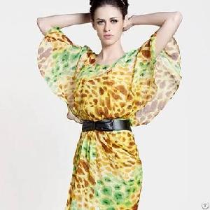 Graceful Silk Yellow Summer Dresses