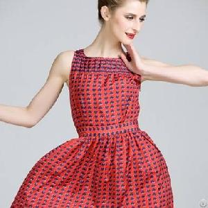 Sweet Heart Print Dress Red